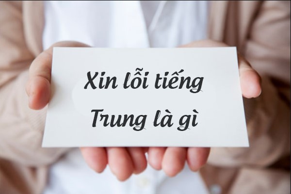 Xin lỗi tiếng Trung nói như thế nào?