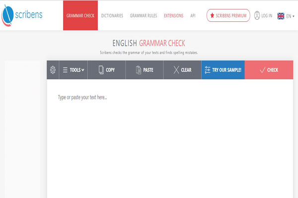 website check ngữ pháp tiếng anh scribens